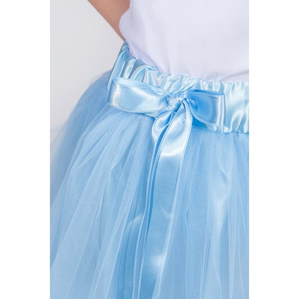 Kız Çocuk Kurdelalı Tül Etek SB728