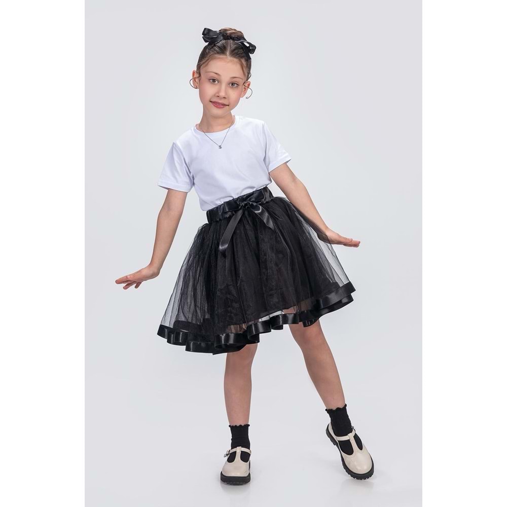 Kız Çocuk Kurdelalı Tül Etek SB728