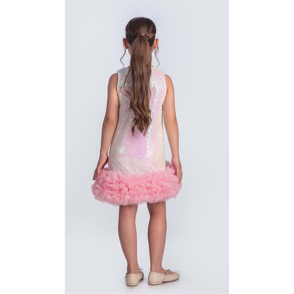 Kız Çocuk Kokoş Payet Elbise