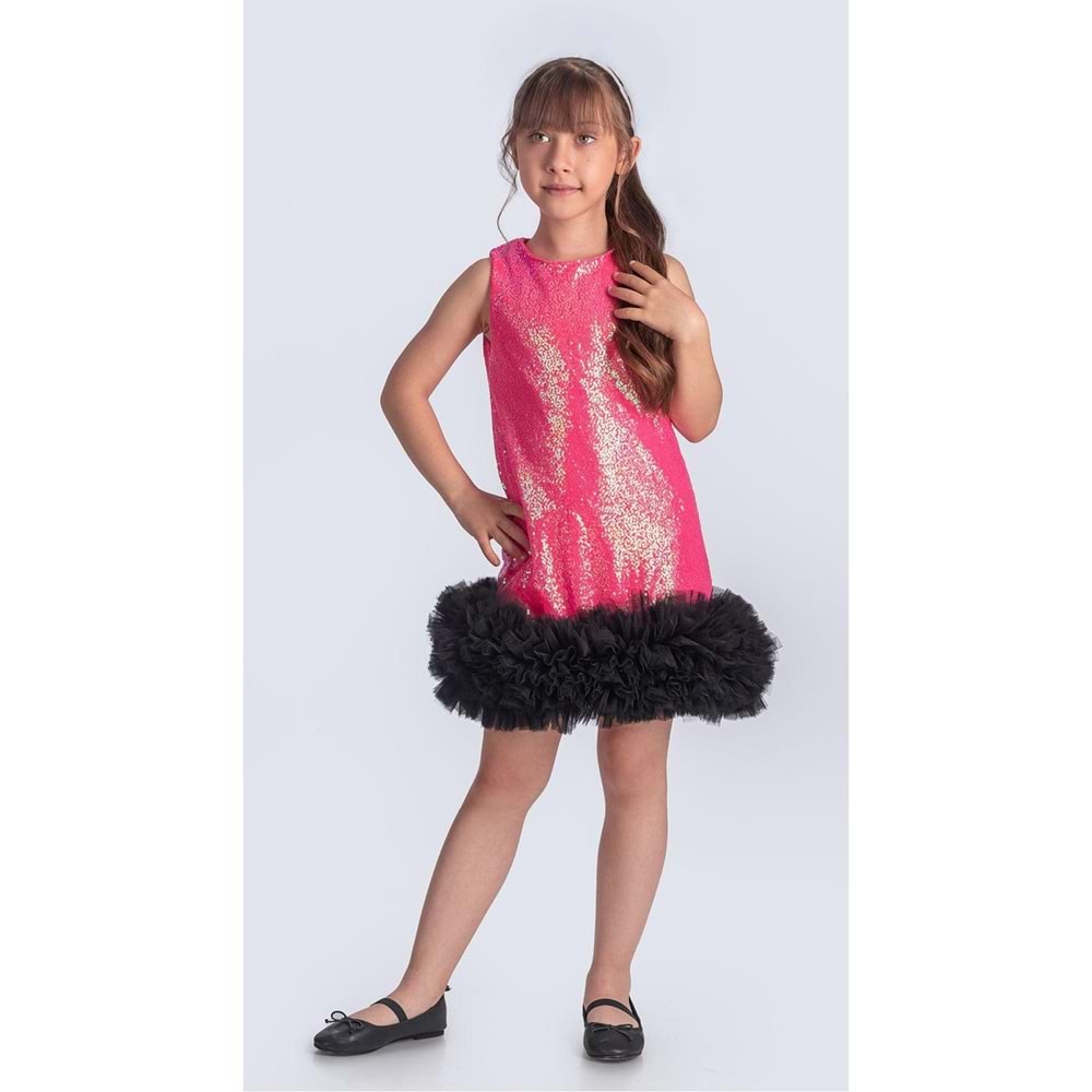 Kız Çocuk Kokoş Payet Elbise