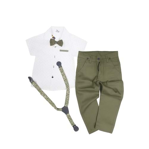 Gömlek, Pantolon, Askı Ve Papyon Set Erkek Çocuk Takım