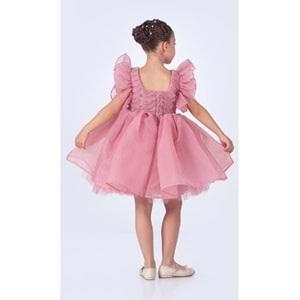 Robası Modelli Kız Çocuk Şifon Abiye