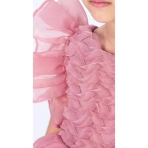 Robası Modelli Kız Çocuk Şifon Abiye