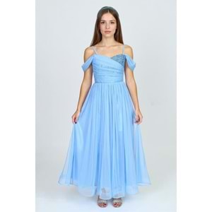 Kız Çocuk Şifon Destekli Garson Abiye