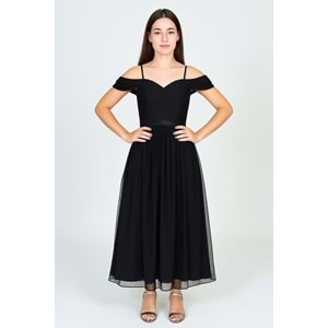 Kız Çocuk Şifon Destekli Garson Abiye