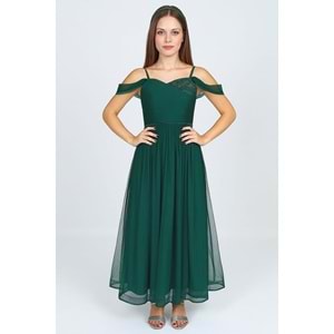 Kız Çocuk Şifon Destekli Garson Abiye