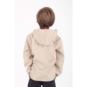 Erkek Çocuk Kapüşonlu Cepli Yağmurluk