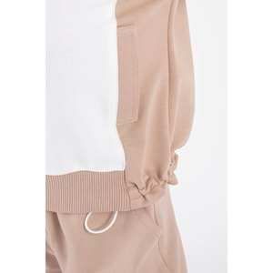 Kız Çocuk Arma Detaylı Lastikli Tarz Eşofman Takım