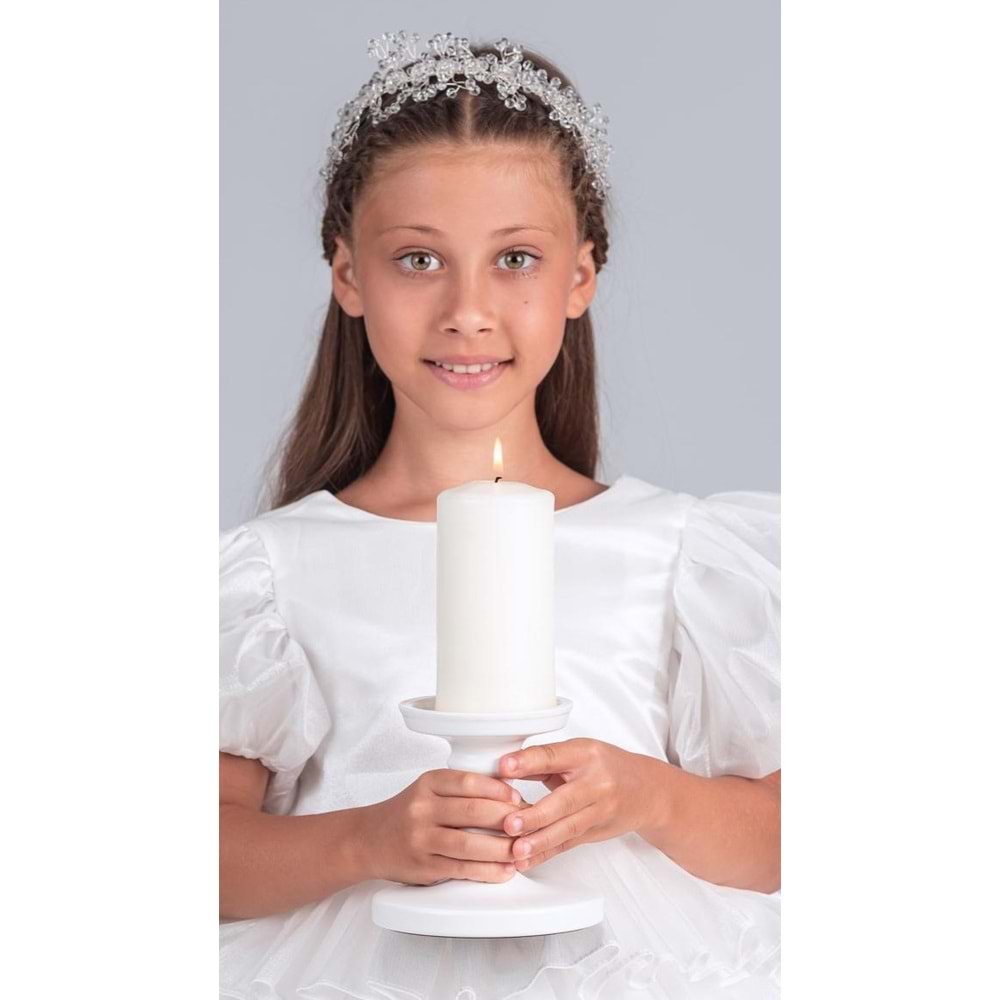 Kız Çocuk Çıkarılabilir Kuyruklu, Taçlı Elbise Abiye