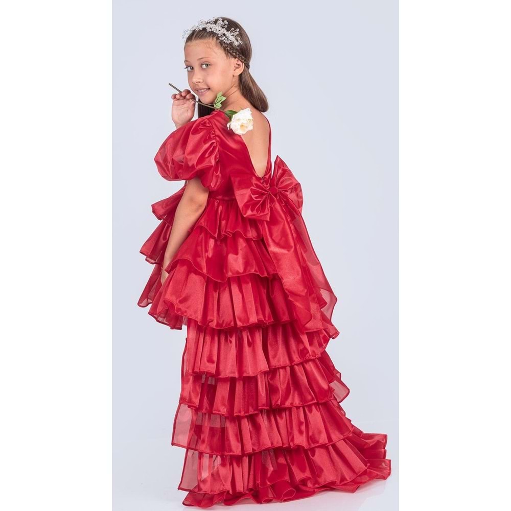 Kız Çocuk Çıkarılabilir Kuyruklu, Taçlı Elbise Abiye