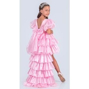 Kız Çocuk Çıkarılabilir Kuyruklu, Taçlı Elbise Abiye