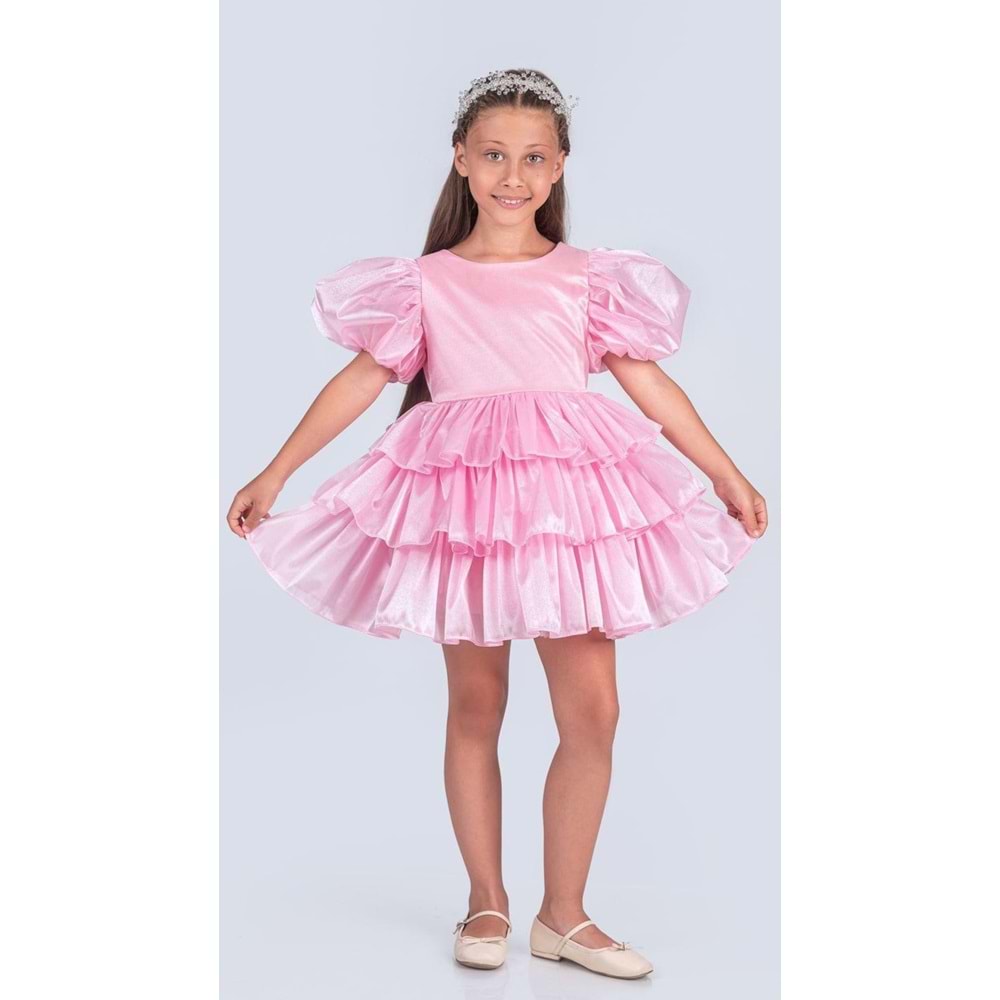 Kız Çocuk Çıkarılabilir Kuyruklu, Taçlı Elbise Abiye