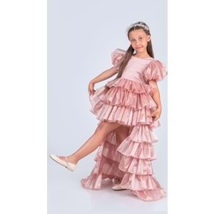 Kız Çocuk Çıkarılabilir Kuyruklu, Taçlı Elbise Abiye