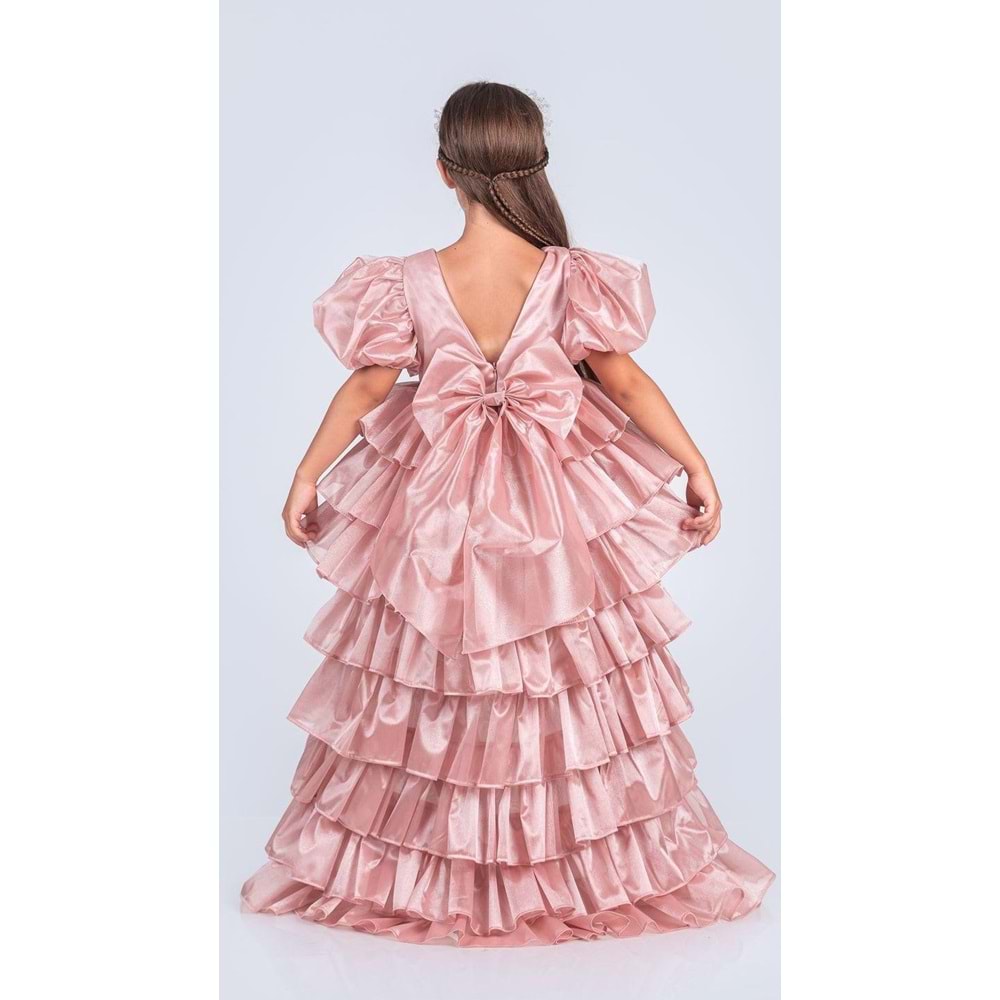 Kız Çocuk Çıkarılabilir Kuyruklu, Taçlı Elbise Abiye