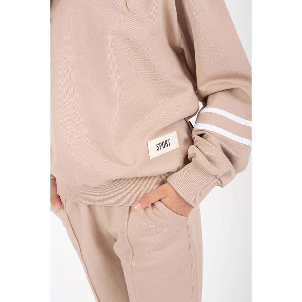 Kız Çocuk Çıtçıtlı Tarz Eşofman Takım