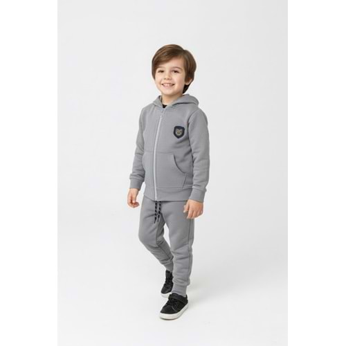 2iplik Erkek Çocuk Kapüşonlu Eşofman Takım M00765