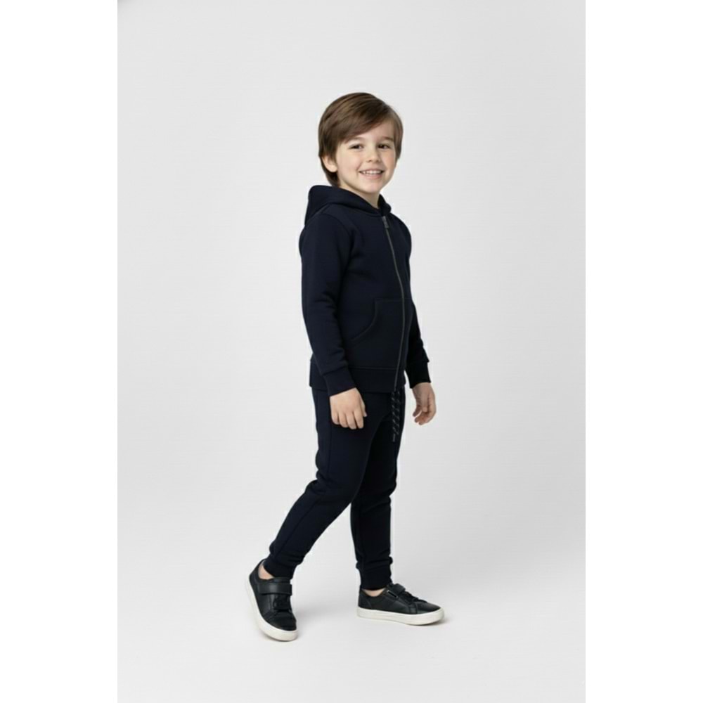2iplik Erkek Çocuk Kapüşonlu Eşofman Takım M00765