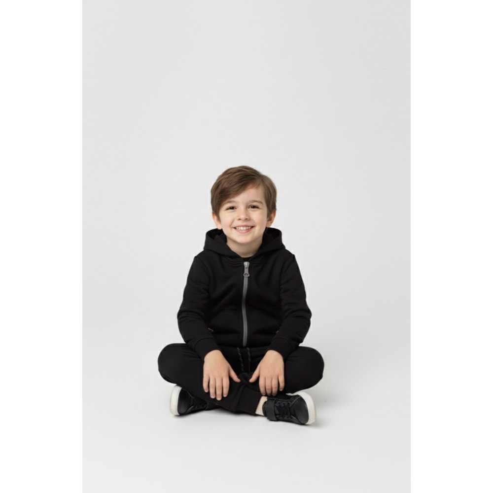 2iplik Erkek Çocuk Kapüşonlu Eşofman Takım M00765