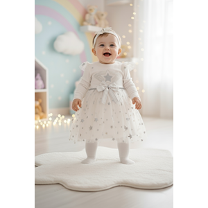 Kız Bebe Simli Elbise