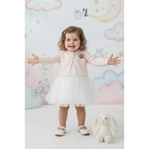 Kız Bebek Bolerolu Tütülü Elbise