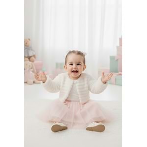 Kız Bebek Kışlık Bolerolu Tütülü Elbise