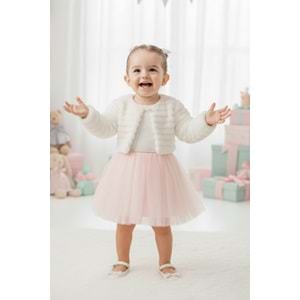 Kız Bebek Kışlık Bolerolu Tütülü Elbise