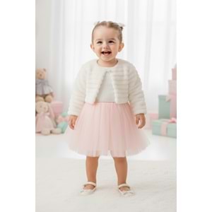 Kız Bebek Kışlık Bolerolu Tütülü Elbise