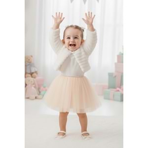 Kız Bebek Kışlık Bolerolu Tütülü Elbise