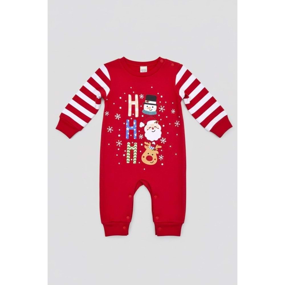 Yılbaşı Çıt Çıt Kapamalı Bebek Tulum M00775