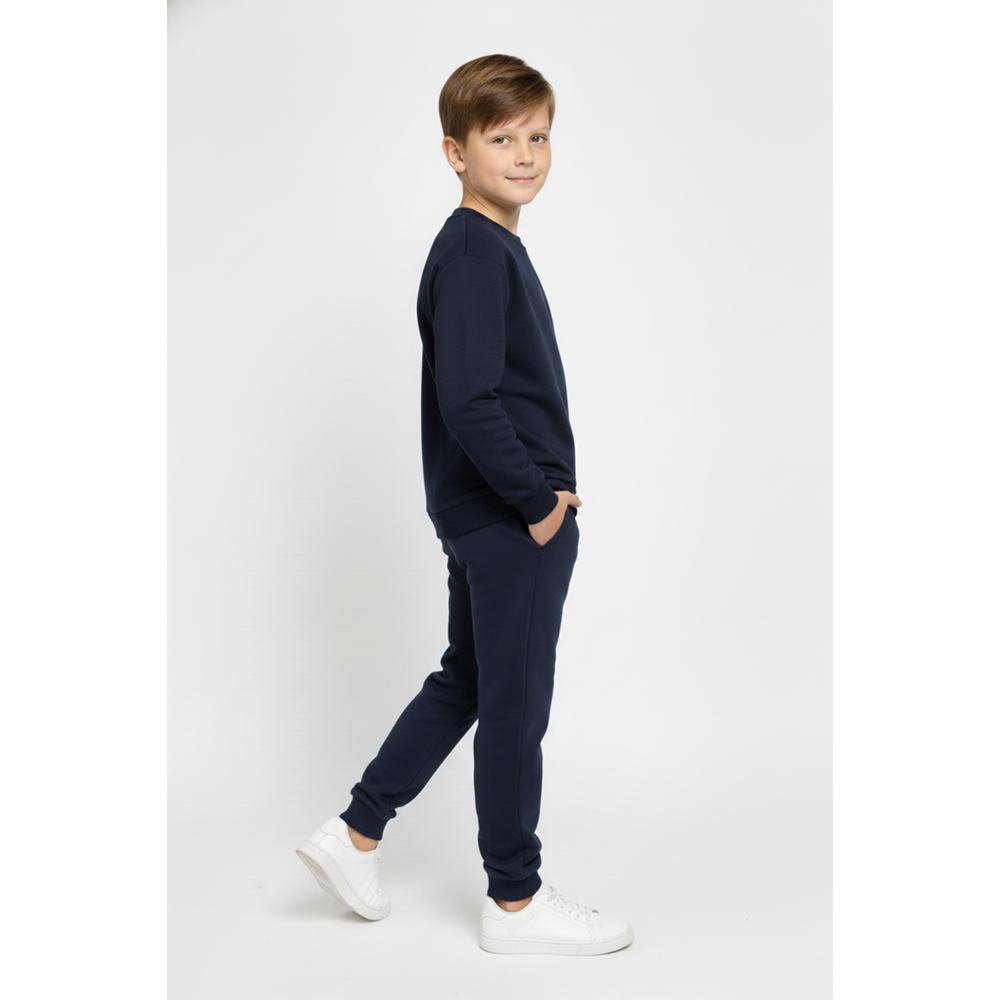 Baskısız, Cepli Çocuk 2 İplik Pijama Takımı M00776