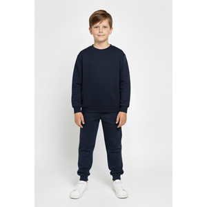 Baskısız, Cepli Çocuk 2 İplik Pijama Takımı M00776