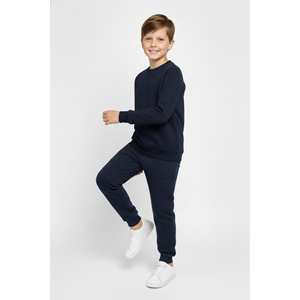 Baskısız, Cepli Çocuk 2 İplik Pijama Takımı M00776