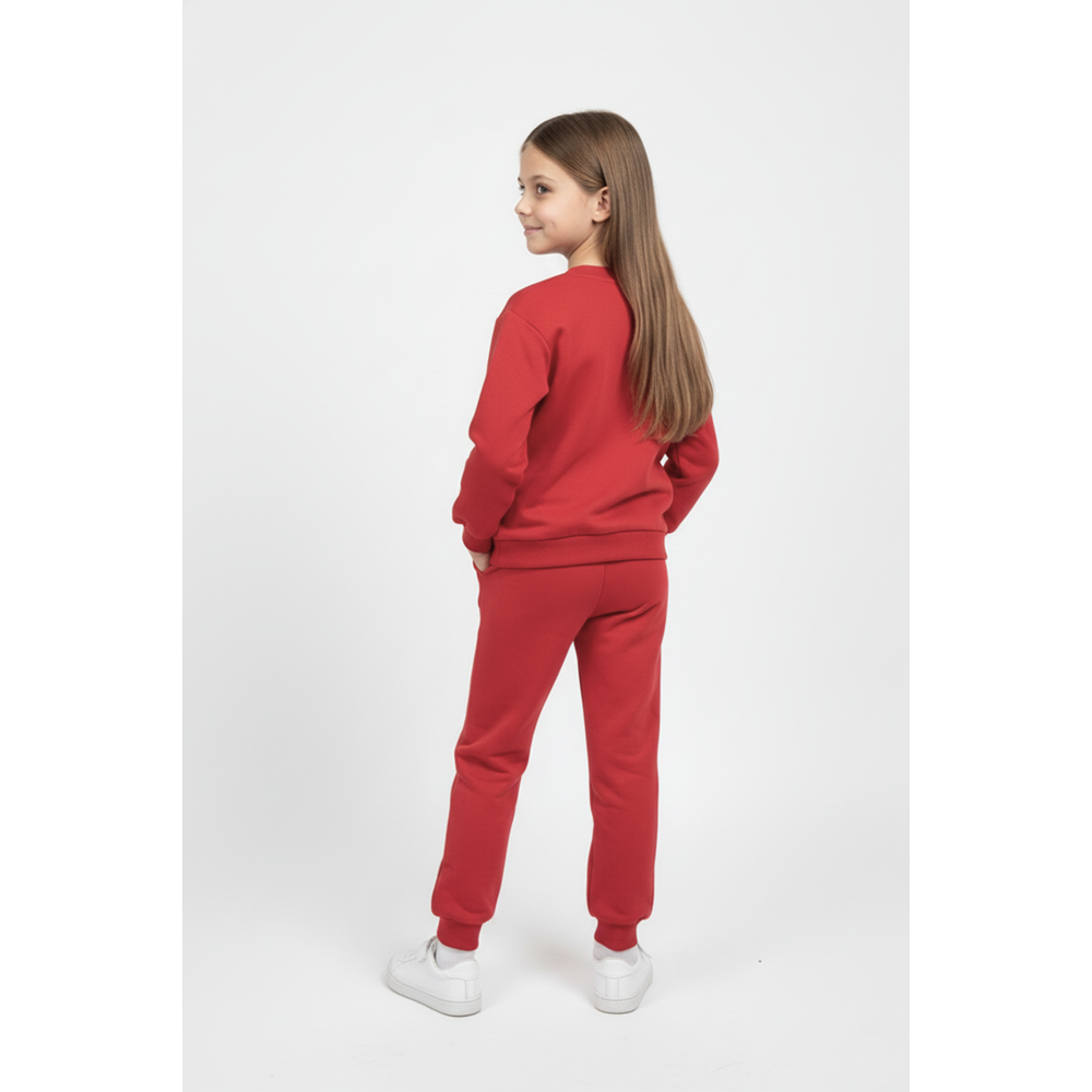 Baskısız, Cepli Çocuk 2 İplik Pijama Takımı M00776