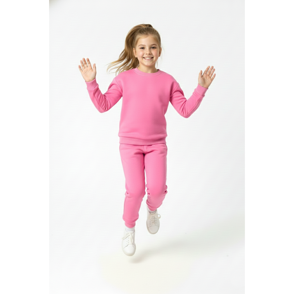 Baskısız, Cepli Çocuk 2 İplik Pijama Takımı M00776
