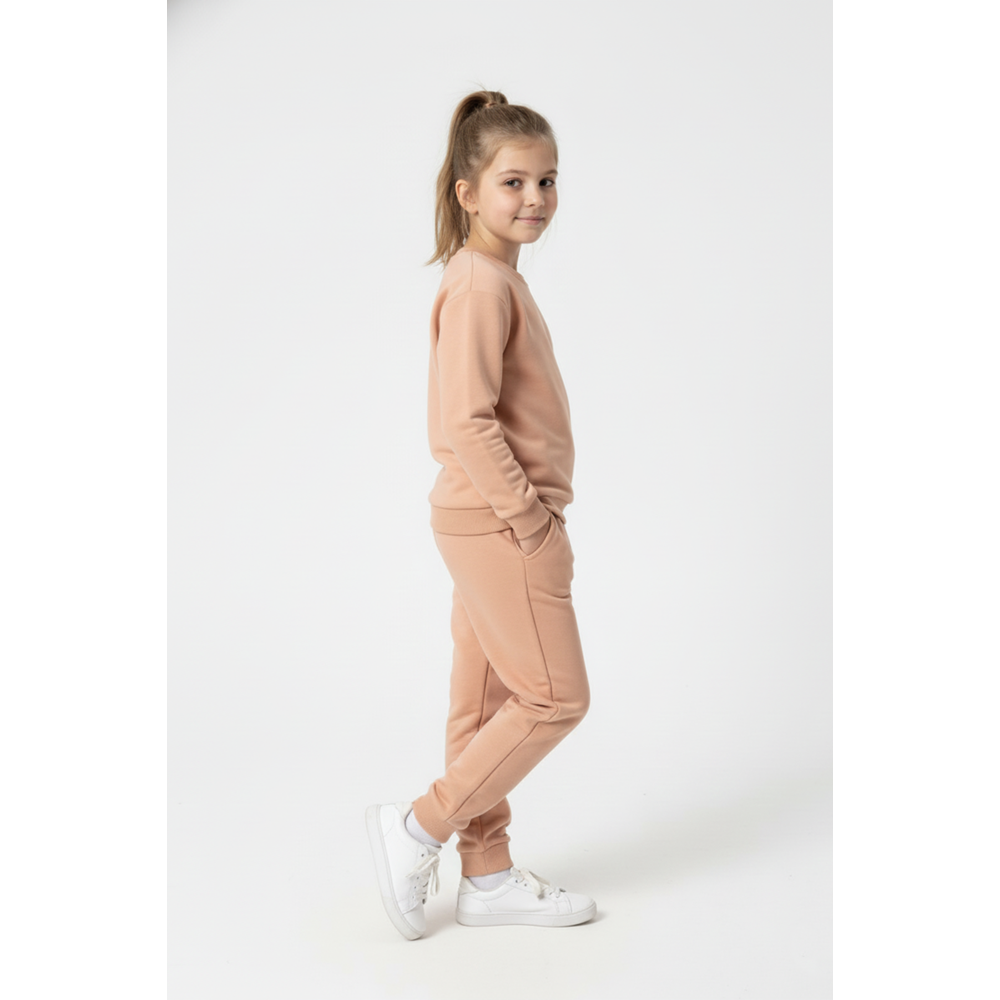 Baskısız, Cepli Çocuk 2 İplik Pijama Takımı M00776