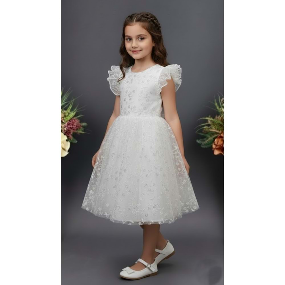 Dantel Kız Çocuk Parti Elbise