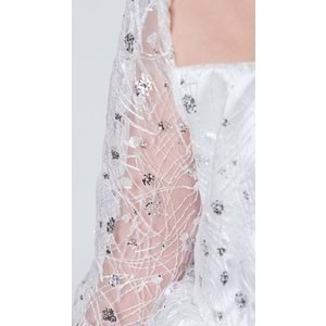 Sırt Büyük Kurdelalı Kız Çocuk Abiye Elbise