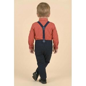 Askı Papyonlu Erkek Bebek Gömlekli Takım M00785