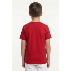 Ay Yıldız Türk Bayraklı için Pamuklu Kısa Kollu Unisex Çocuk Tişört M00791