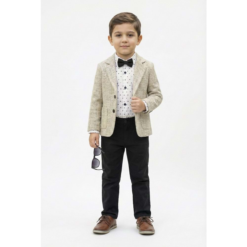 Gömlekli Erkek Çocuk Takım Elbise (Papyonlu 4'lü Set) SB00792