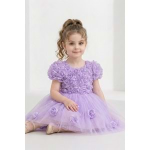 Kız Çocuk Güllü Tütü Özel Gün Elbisesi