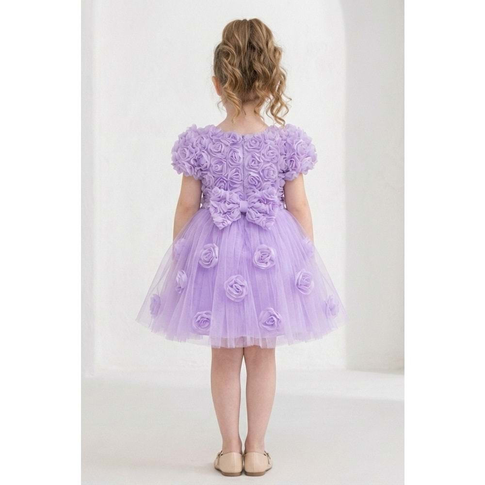 Kız Çocuk Güllü Tütü Özel Gün Elbisesi