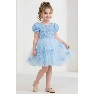 Kız Çocuk Güllü Tütü Özel Gün Elbisesi