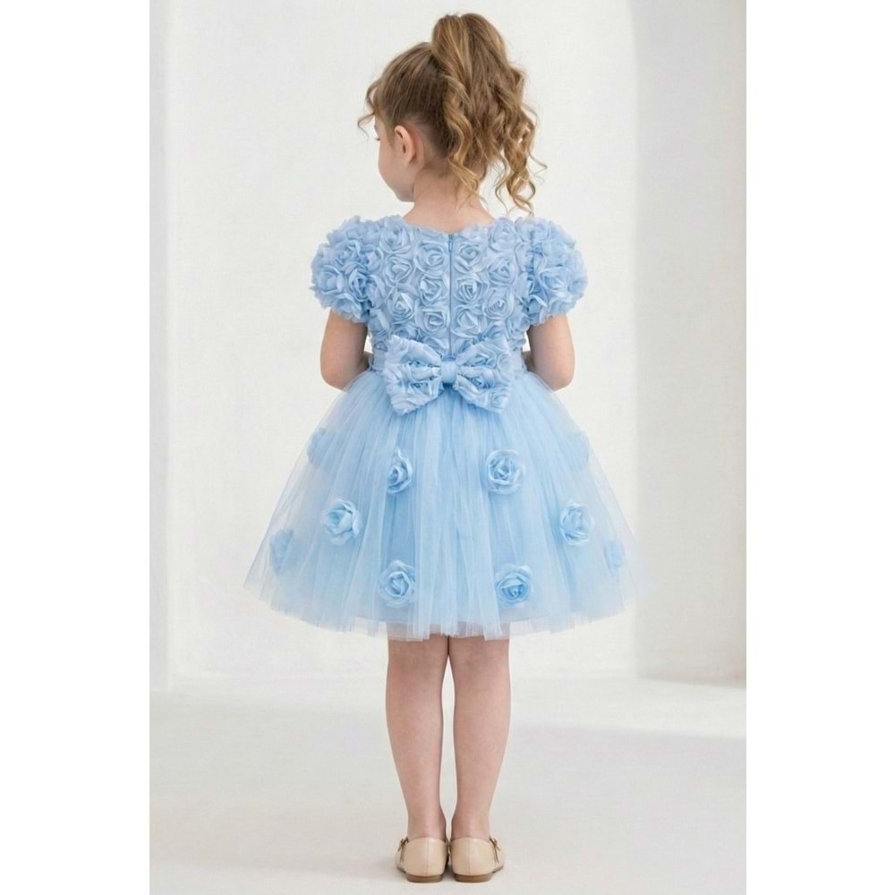 Kız Çocuk Güllü Tütü Özel Gün Elbisesi