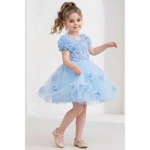 Kız Çocuk Güllü Tütü Özel Gün Elbisesi