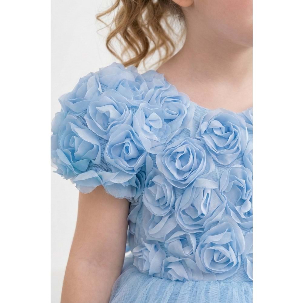 Kız Çocuk Güllü Tütü Özel Gün Elbisesi