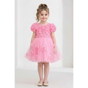 Kız Çocuk Güllü Tütü Özel Gün Elbisesi
