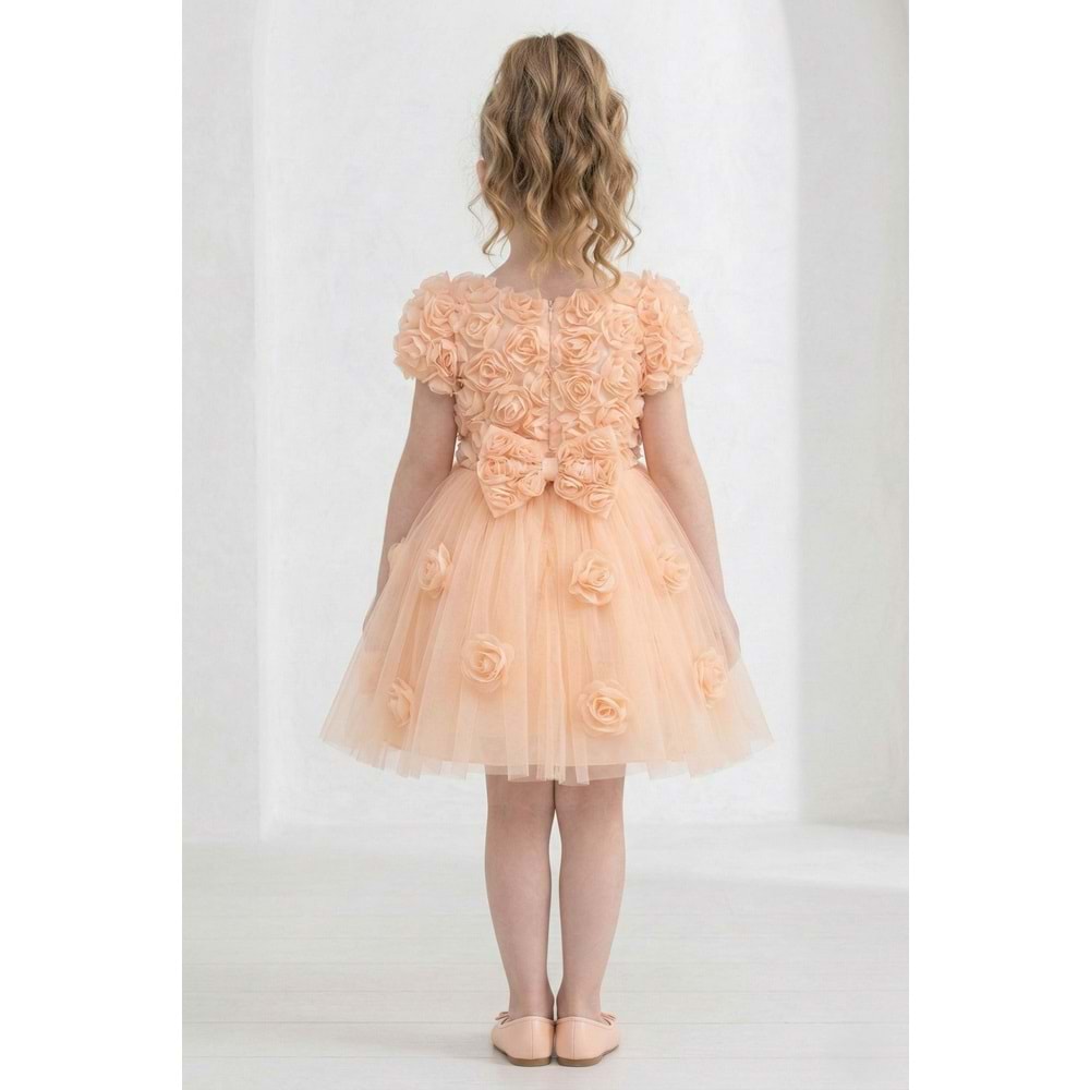 Kız Çocuk Güllü Tütü Özel Gün Elbisesi