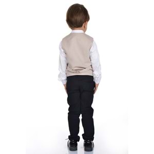 Spor Yelek, Gabardin Pantolon, Gömlek, Papyon Erkek Çocuk Takım SB277