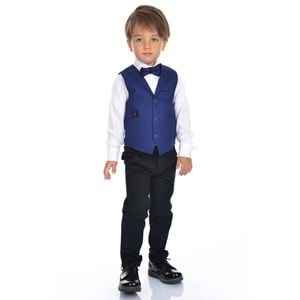 Spor Yelek, Gabardin Pantolon, Gömlek, Papyon Erkek Çocuk Takım SB277